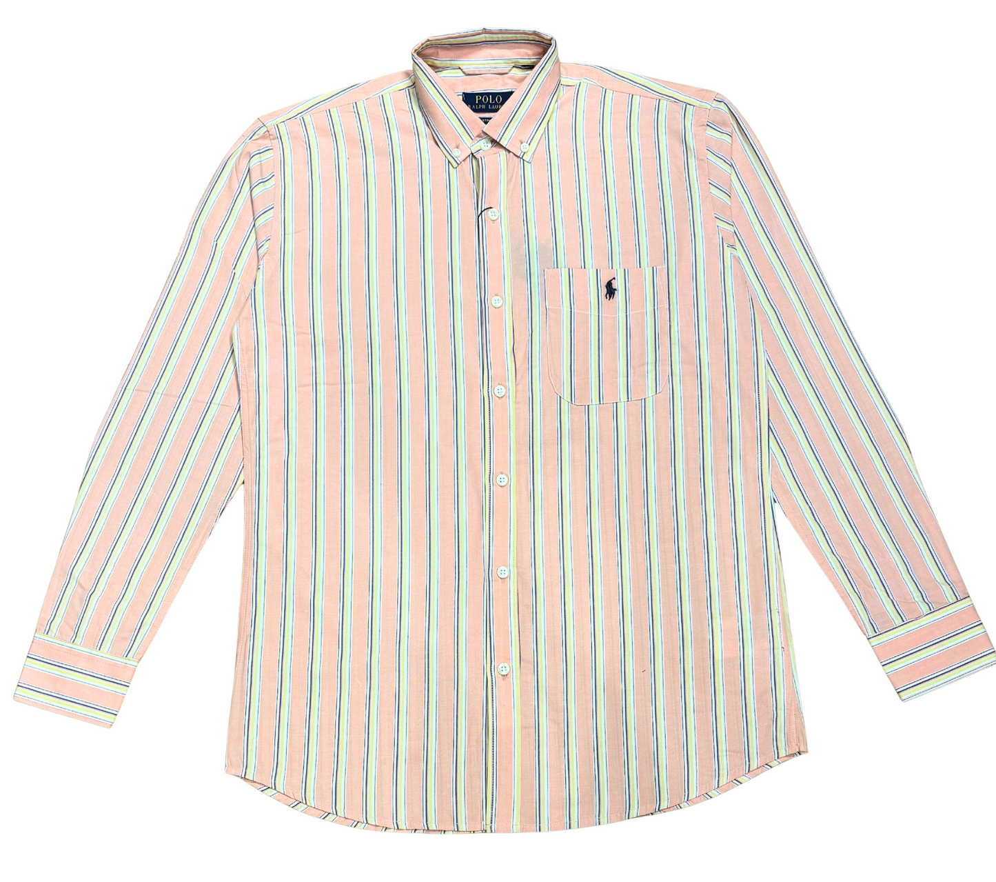 RL Orange Stripes Shirt (With Pocket)