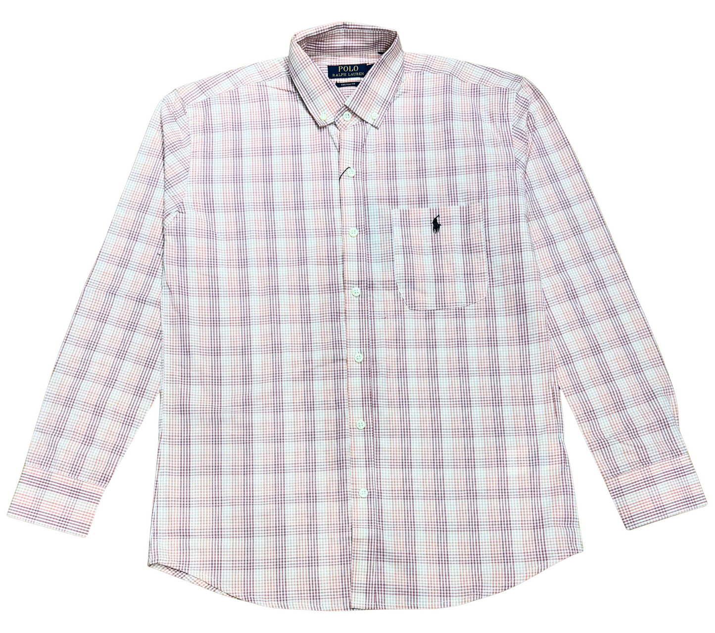 RL Pink Checks Shirt (With Pocket)