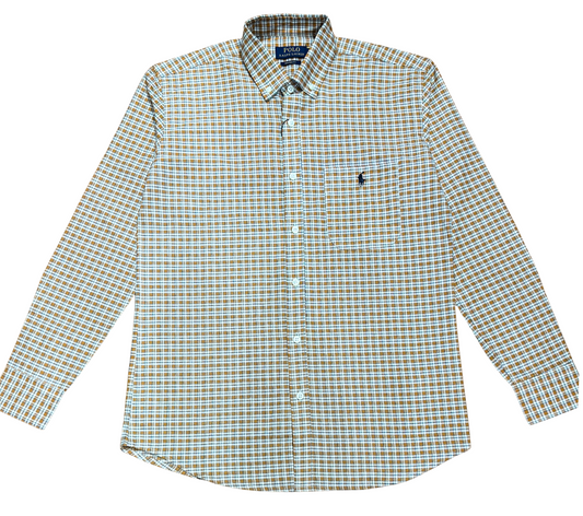RL Brown Stripe Shirt (With Pocket)